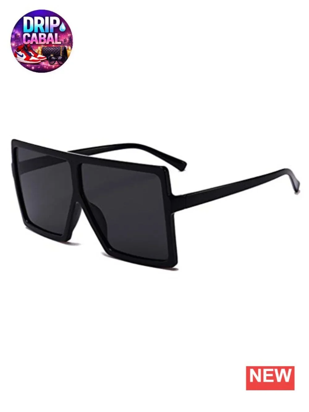 Oversized Square Sunglasses Flat Top Fashion Shades UV Protection